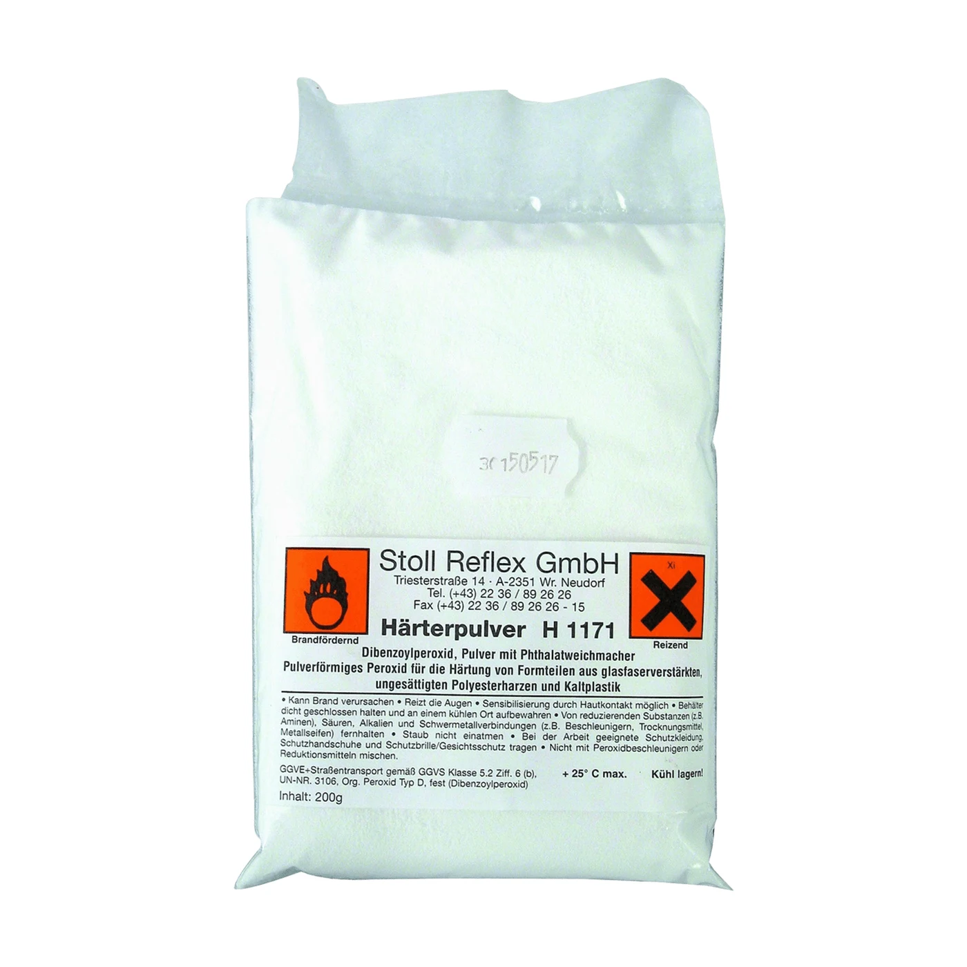 SWARCO Härterpulver H 1171 für Stollreflex Kaltplastik – Packshot Hersteller