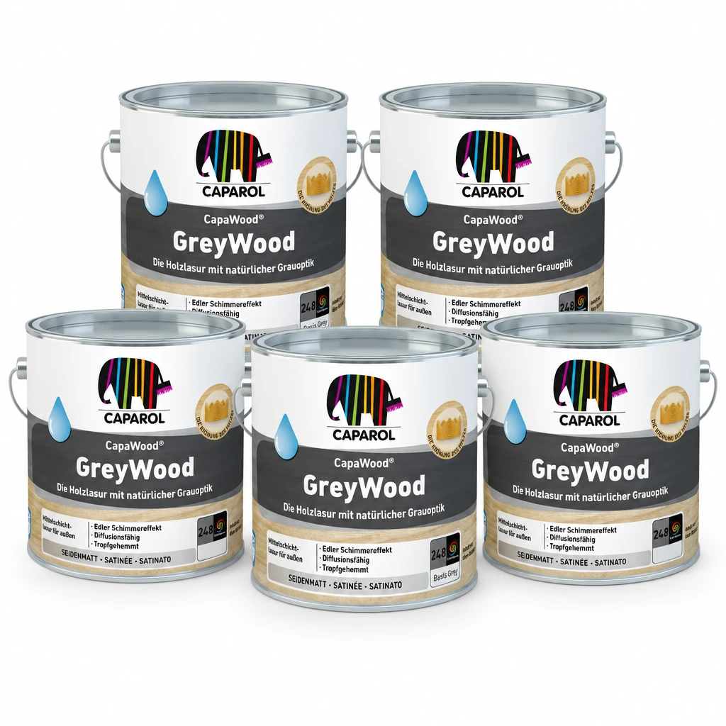 Sparset: 5 Dosen Caparol CapaWood GreyWood